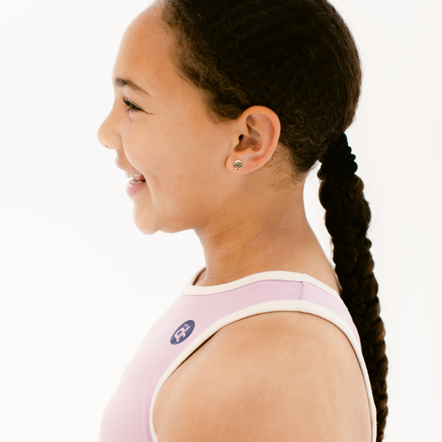 Girls sleep tank in violet from the decided collection