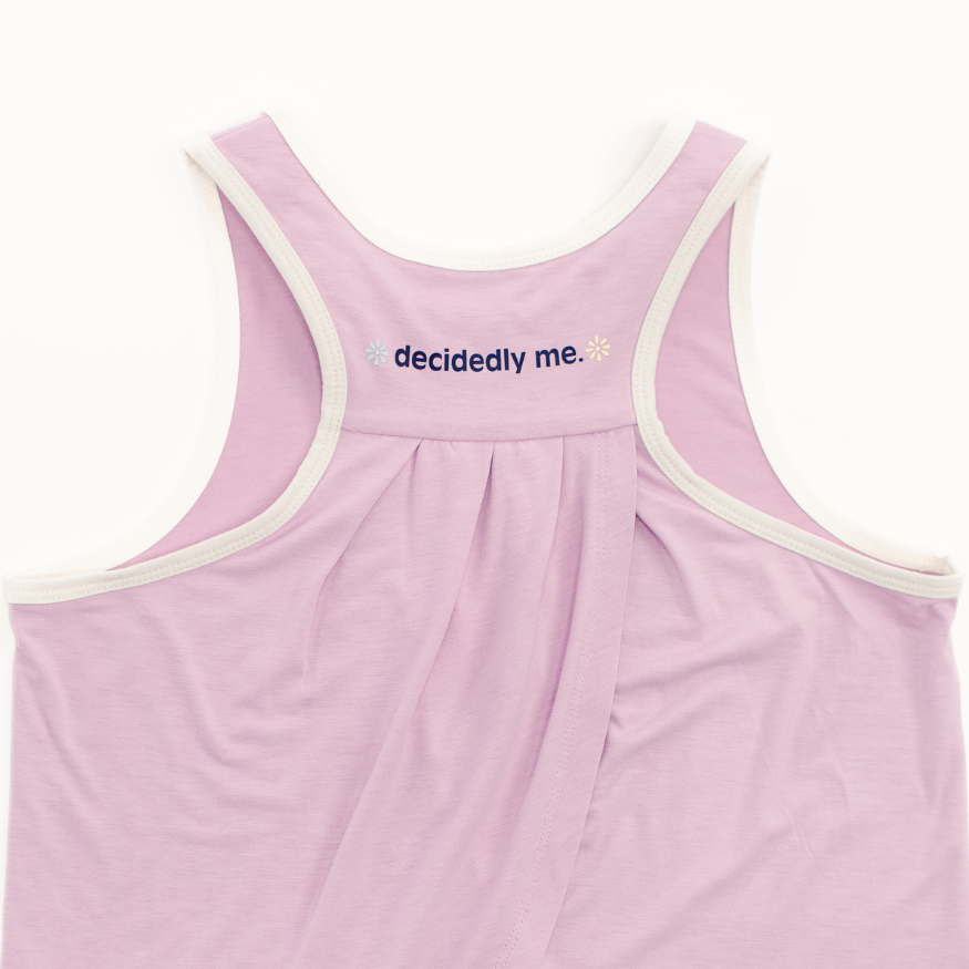 Girls sleep tank in violet from the decided collection