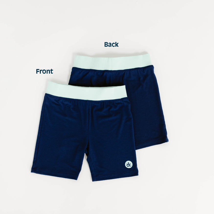 Front and Back view of tween girl pajama short