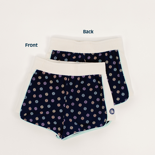 Tween girl sleep short front and back view