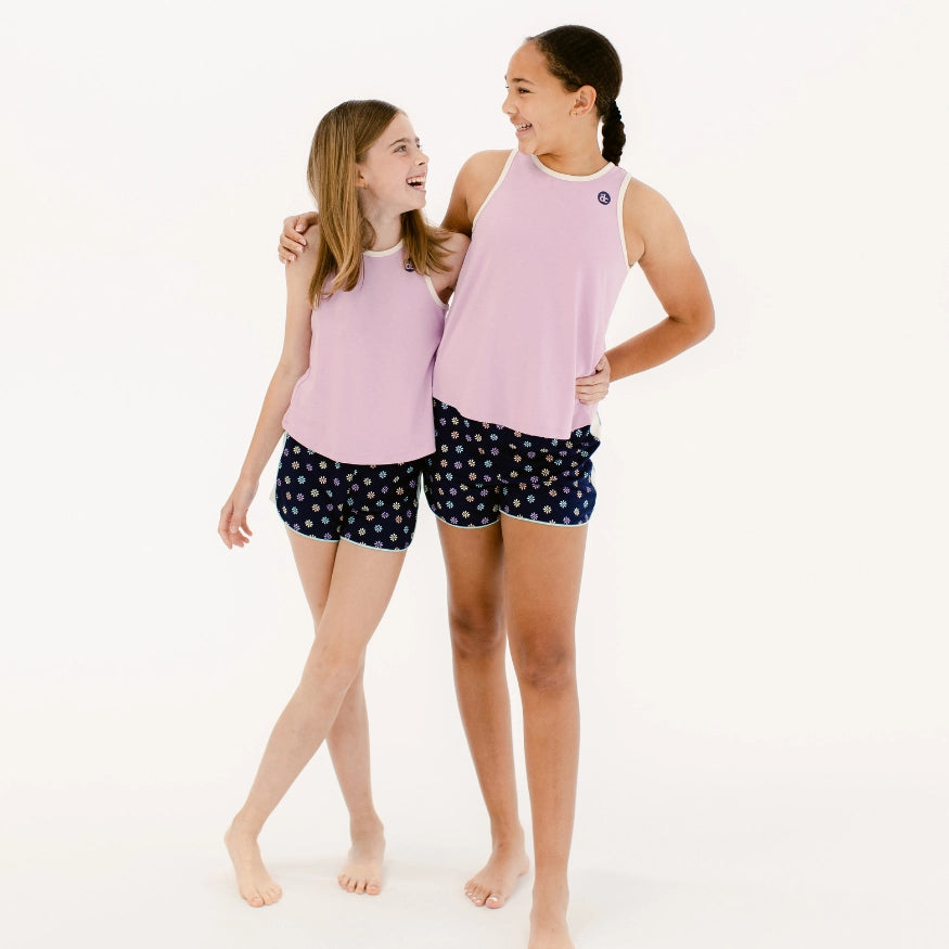 Dreamscape sleep tank and dreamscape sleep short, the decided collection, pajamas and loungewear for tween girls