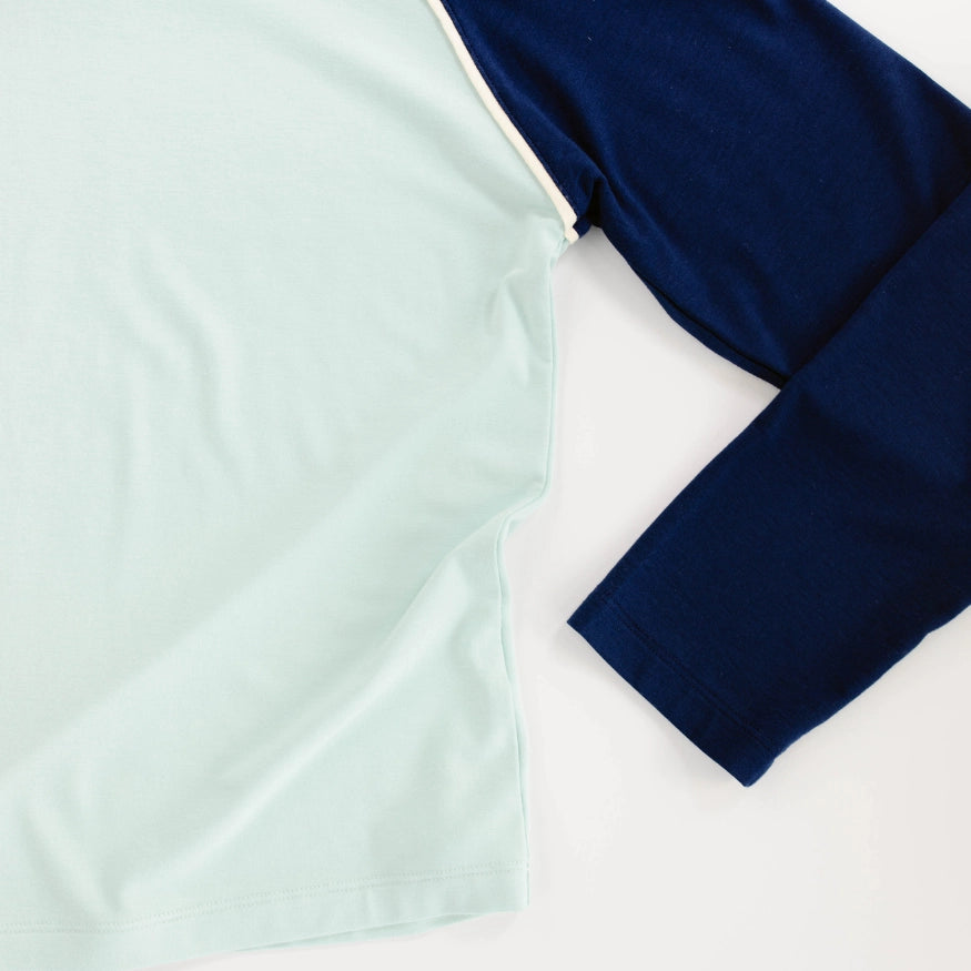 long sleeve sleep top detailing, the decided collection, pajamas and loungewear for tween girls