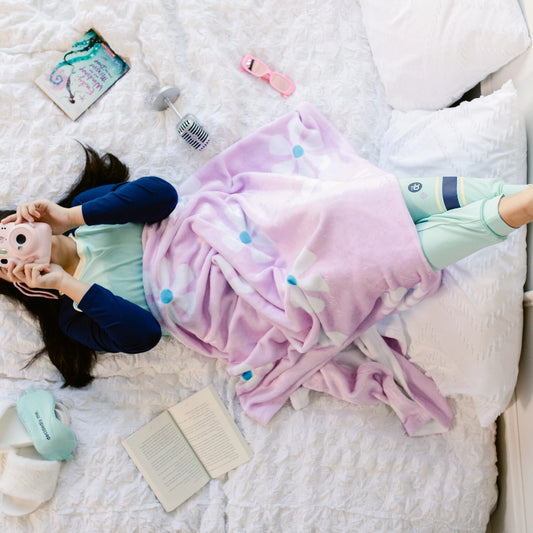 decidedly unique long sleeve sleep top, dreamscape jogger, the decided collection, pajamas and loungewear for tween girls