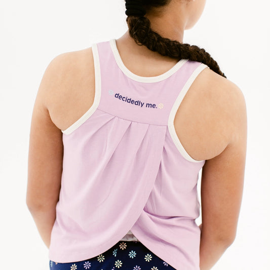 dreamscape sleep tank back view, the decided collection, pajamas and loungewear for tween girls