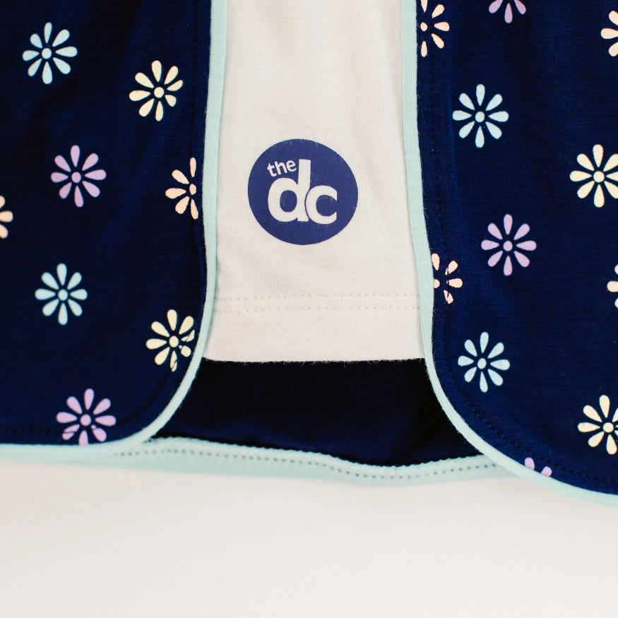 dreamscape sleep short logo detail, the decided collection, pajamas and loungewear for tween girls