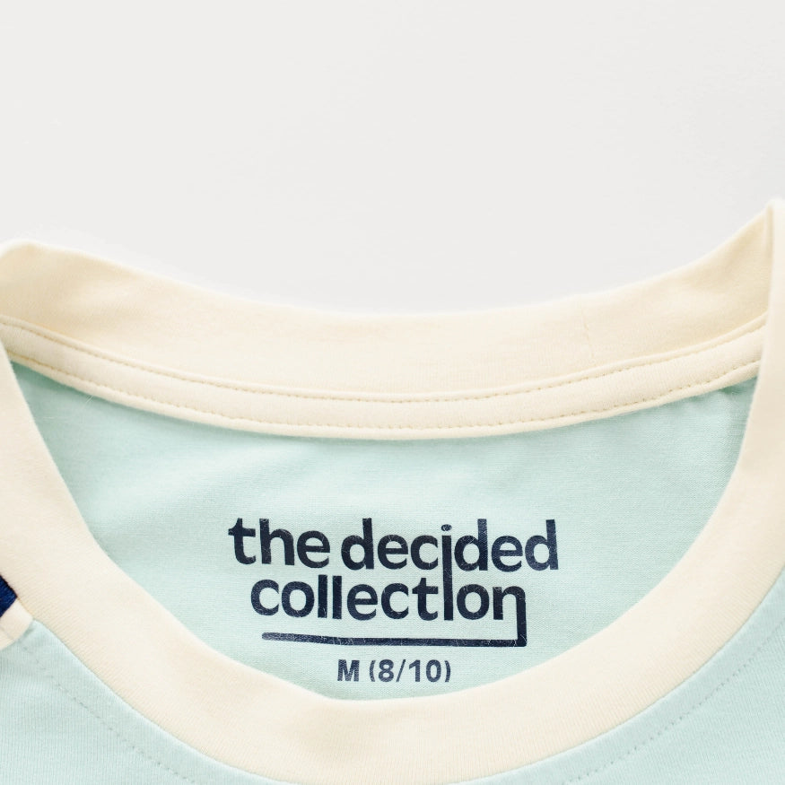inner tag image on decidedly unique long sleeve sleep top, the decided collection, pajamas and loungewear for tween girls