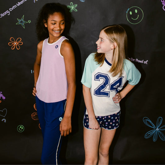 dreamscape tank, dreamscape sleep short, dreamscape tee, decidedly unique sleep pant, the decided collection, pajamas and loungewear for tween girls