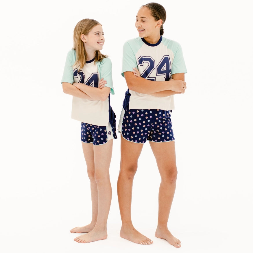 dreamscape tee and dreamscape sleep short, the decided collection, pajamas and loungewear
